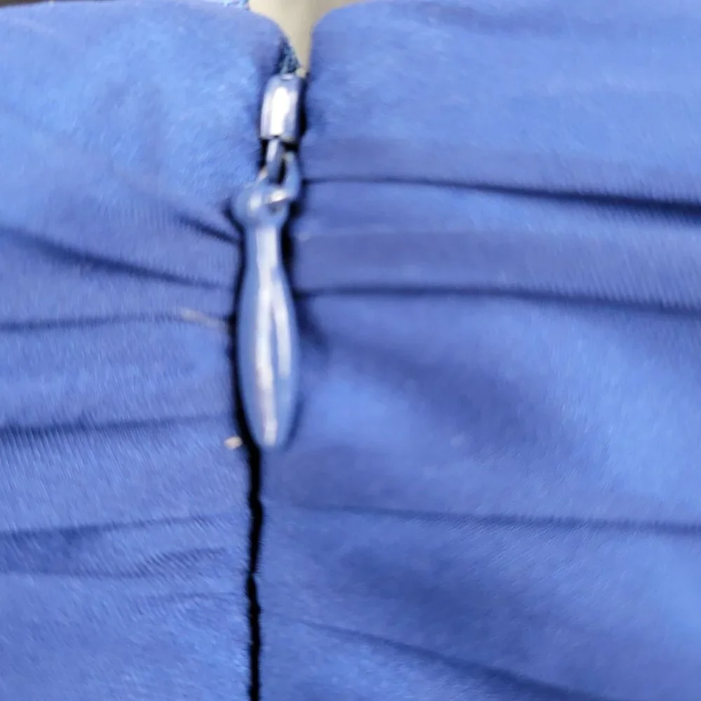 Morrell Maxie Mini Strapless Ruched Cocktail Dress Sapphire Blue Size 4 -